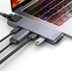 USB-хаб Baseus Thunderbolt C+Pro Seven-in-one smart HUB docking station Grey (CAHUB-L0G) - изображение 2