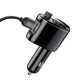 ФМ модулятор с подключением флешки BASEUS Locomotive with Bluetooth FM (2USB, 2.4A, BT4.2). Black - изображение 2