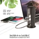 Док-станция 13-в-1 Promate AlphaHub USB-C PD/HDMI/VGA/3xUSB 3.0/USB-C 3.1/RJ45/SD/MicroSD/AUX 3.5 мм/5W динамик Black (alphahub.black) - изображение 5