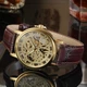 Годинник Чоловічий Механічний Золотистий Winner Gold Brown (279947) - зображення 5