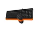 Комплект (клавіатура + миша) A4Tech Fstyler F1010 Black / Orange - изображение 2