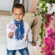Дитяча вишиванка MEREZHKA для хлопчика комір стійка 140 ріст - зображення 5