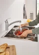 Смеситель для кухни Grohe Eurosmart с выдвижной лейкой Дамасская сталь (30305DC0) - изображение 4