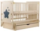 Кровать Babyroom Звездочка Z-03 маятник, ящик, откидной бок бук слоновая кость - зображення 3
