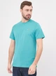 Футболка хлопковая длинная мужская Tommy Hilfiger 10275.7 S Аквамарин - изображение 1