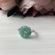 Серебряное кольцо с натуральным изумрудом 2ct, вес изделия 2,79 гр (1988206) - изображение 2