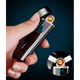 Электронная USB зажигалка на аккумуляторе сенсорный прикуриватель индикатором заряда Черная (as-1200) - изображение 4