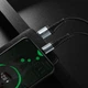 Кабель Hoco X38 Cool USB – Type-C 3 А 1 м в нейлоновому обплетенні чорний - зображення 4