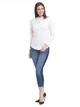 Жіноча сорочка LC Waikiki в смужку S Персиковий (LCW Woman -2762-0) - зображення 3