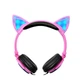 Светящиеся наушники с кошачьими ушками UFT BL108 Pink - изображение 1
