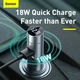 FM-трансмиттер Baseus Energy Column 2в1 MP3 Car QC3.0 18W Charger Bluetooth 5.0 2USB 3A Серебристый - изображение 12
