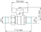 Кран-американка BIANCHI прямой 1" (421000060F) - изображение 4