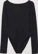 Боди-футболка женская H&M 0721493-8 40 Черная (2000001636756) - изображение 1
