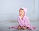 Детское полотенце с капюшоном DREAM TOWELS ЖИРАФЧИК 76Х92 РОЗОВЫЙ (DM-1012) - изображение 1