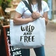 Пляжна сумка Beach Wild and free (мішковина) 54х40х12 см - зображення 1