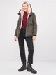 Парка осенняя с мехом женская H&M S87380 34 Темно-зеленая (2600001592160) - изображение 3