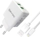 Сетевое зарядное устройство Evoc 2USB Smart Charger 2.4A (3204M) + Lighning cable Белое (151839) - изображение 1