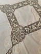 Скатерть Kaanni Ажурная квадратная скатерть бежевая 125х125 см 125х125 Бежевый - изображение 4