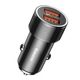 Автомобільний зарядний пристрій Baseus Small Screw Dual-USB Quick Charge Car Charger 36W Black (CAXLD-B01) - зображення 1