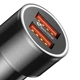 Автомобільний зарядний пристрій Baseus Small Screw Dual-USB Quick Charge Car Charger 36W Black (CAXLD-B01) - зображення 2
