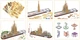 3D пазл CubicFun City Line Barcelona (MC256h) (6944588202569) - изображение 4