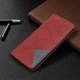 Чехол-книжка с кармашками UniCase Geometric Pattern для Samsung Galaxy A71 (A715) - Red - изображение 5