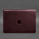 Кожаный чехол для MacBook 13 дюймов из натуральной кожи Crazy Horse защитный бордовый 58566 - изображение 5