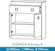 Комод Эверест Соната Комод-4 Дуб сонома + Белый - изображение 4