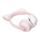 Беспроводные Bluetooth наушники j-hel с кошачьими ушками, LED подсветка 7 цветов ZW-19 Pink (JZW19Pink) - изображение 2