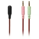 Игровые стереонаушники с микрофоном SVEN AP-G886MV Black-Red (кожаные) Джек 3,5мм 4pin, адаптер 1м для ПК (16815) - изображение 4