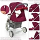 Коляска детская прогулочная Всесезонная ZETA Burgundy El Camino ME 1011L Red - изображение 2