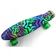 Детский пластиковый пенниборд скейтборд&nbsp;Penny Board с принтом Neon Star&nbsp;и светящимися колесами до 80 кг - изображение 2