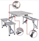 Стол раскладной Folding Table для пикника рыбалки с 4 стула чемодан алюминий 1163360528 - изображение 4