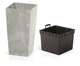 Горшок с кашпо для растений 2в1 PROSPERPLAST URBI SQUARE BETON 2/4 л 5905197266732 - изображение 1