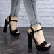 Женские черные босоножки на высоком каблуке Tango 1775 37 р - изображение 3