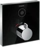 Наружная часть смесителя термостата HANSGROHE ShowerSelect стекло хром /черный 15737600 1 потребитель - изображение 1