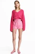 Шорты джинсовые H&M 36 Розовый 0558510_15 - изображение 1