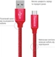 Кабель ColorWay USB – Type-C 2.1А 1 м Red (CW-CBUC003-RD) - изображение 2