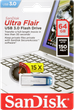 Флеш-накопичувач Flash SanDisk USB 3.0 Ultra Flair 64Gb Blue (SDCZ73-064G-G46B) - изображение 2