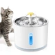 Поилка-фонтанчик для кота 2.4 л с фильтром/LED подсветкой Pet Fountain белый (РF-25309) - изображение 1