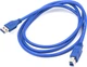 Кабель PowerPlant USB 3.0 AM - BM 1.5 м Blue (CA911110) - изображение 1