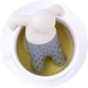 Ситечко для заварювання чаю Tea Strainer "Чоловічок mr. Big Tea", силіконове, сіре - зображення 4