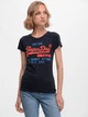 Футболка хлопковая женская Superdry 9640.3 M Темно-синяя - изображение 1