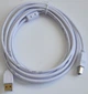 Кабель Atcom USB 2.0 AM/BM Ferite 3 м White (8099) - изображение 2