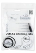 Кабель Cablexpert USB 2.0 AMAF 0.15 м Black (CCP-USB2-AMAF-0.15M) - зображення 3