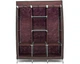 Складной каркасный тканевый шкаф Storage Wardrobe «88130 brown», шкаф на три секции 130х45х175 см Коричневый легко собирается и отлично экономит пространство - изображение 3