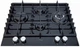 Варочная поверхность газовая Luxor RG 650 BGL SS Wok + круглая подставка WOK в подарок, черный - изображение 2
