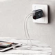 Сетевое зарядное устройство блок питания Baseus Mirror Lake Intelligent 3 USB порта дисплей Черный - изображение 7