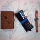 Портмоне мужское кожаное Visconti Vincent Black/Cobalt (PM100 BK/CB) - изображение 8