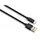 Дата кабель USB 2.0 AM to Micro 5P 1m nylon black Vinga (VCPDCMNB1BK) - зображення 1